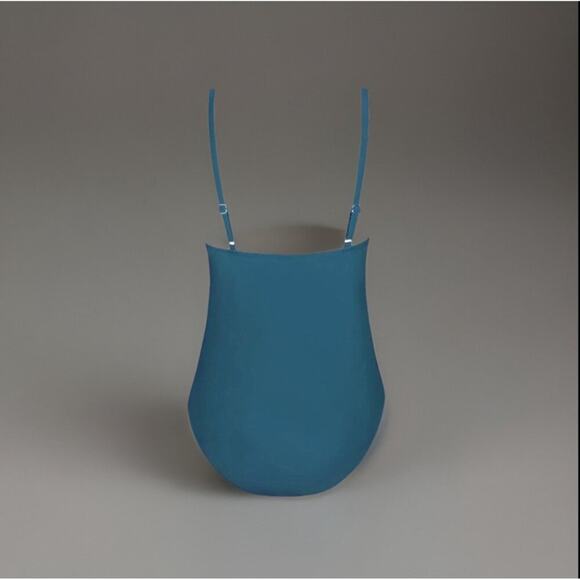 Cupshe Maternity One-Piece Swimsuit Medium Blue V-Neck Ruched Tummy Support - Picture 10 of 10